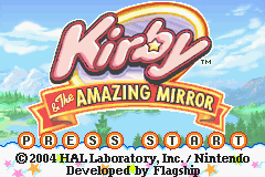 Kirby & the Amazing Mirror Title Screen